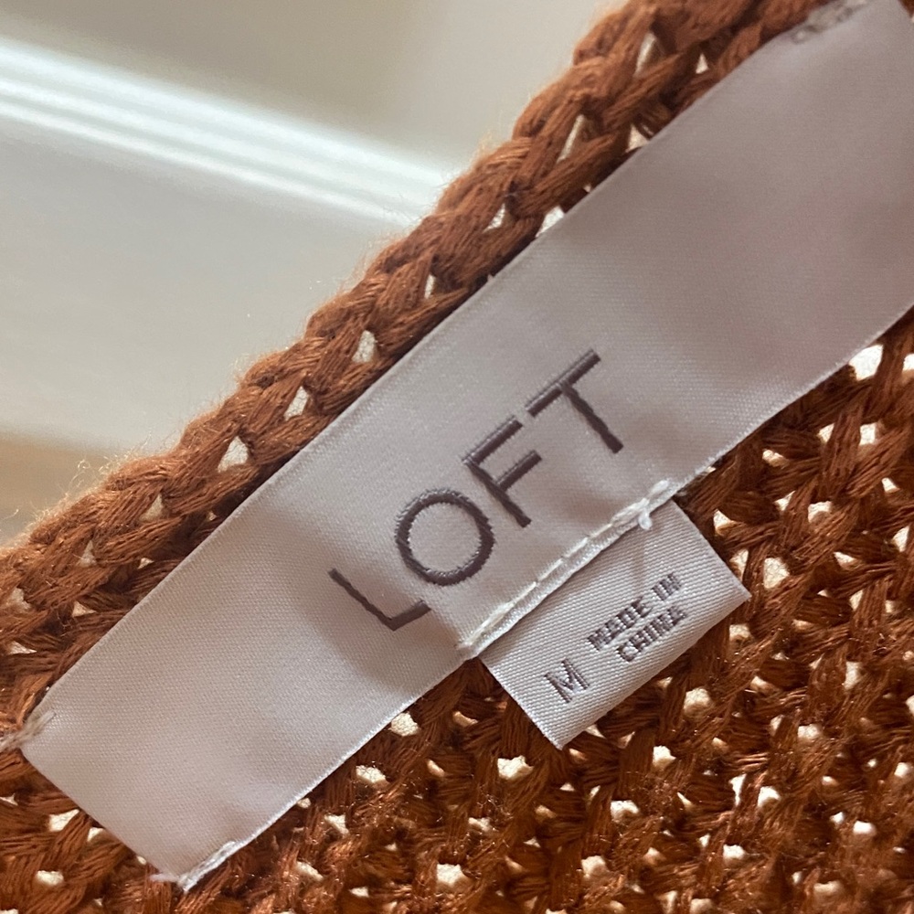 LOFT Rust Knit V-Neck Tank Top - Picture 3 of 3